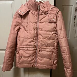 Ambiance Dusty Rose Quilted Puffer Jacket